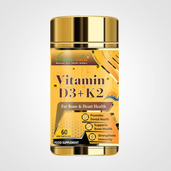 Vitaminnica Vitamin D3+K2 för benhälsa - 60 kapslar för wholesale av Vitaminnica healthcare uk
