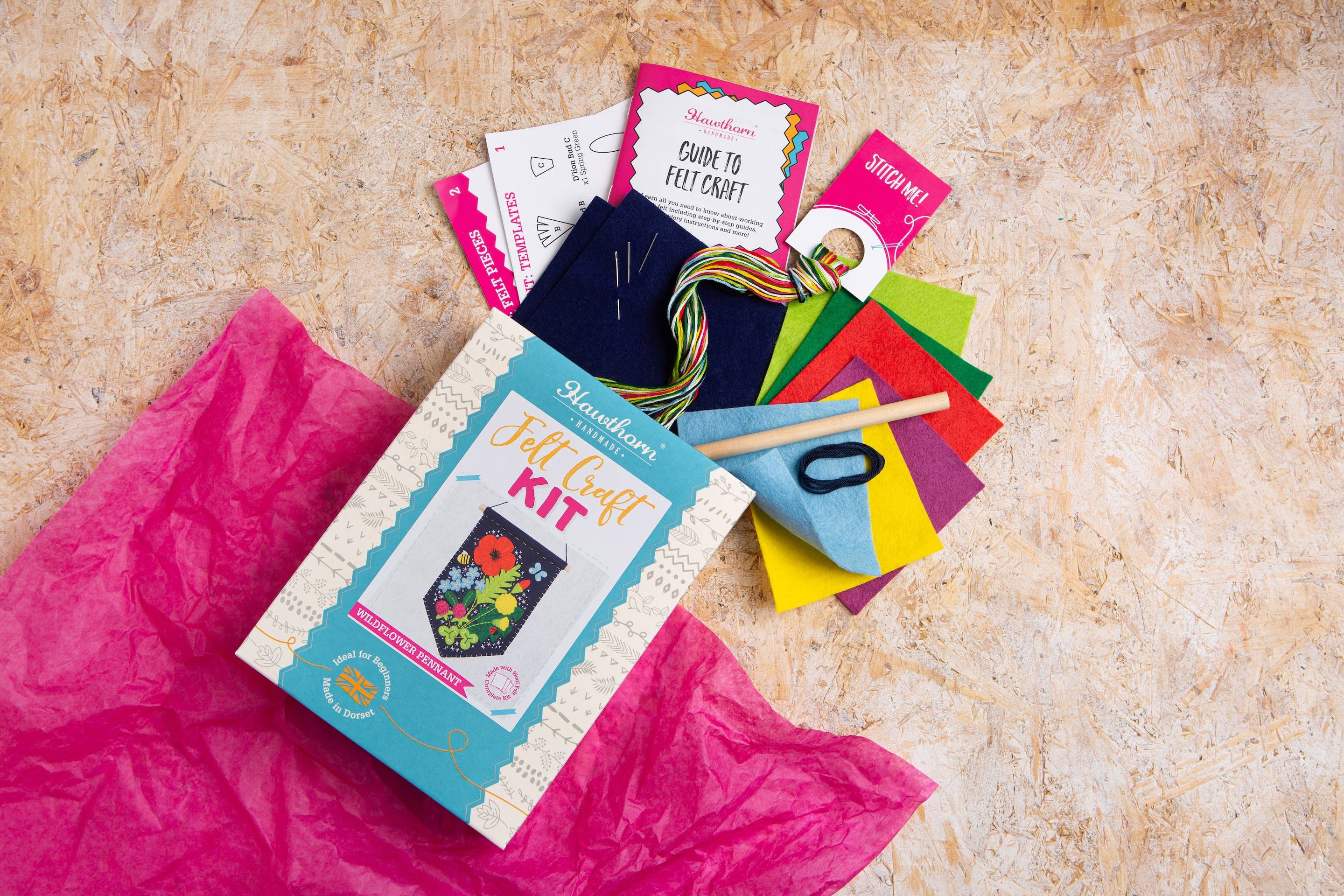 Hawthorn Handmade (US Duties Paid) - Wholesale Craft Sewing Kit - Wildflower Pennant Felt Craft Kit | Complete Craft Kit2