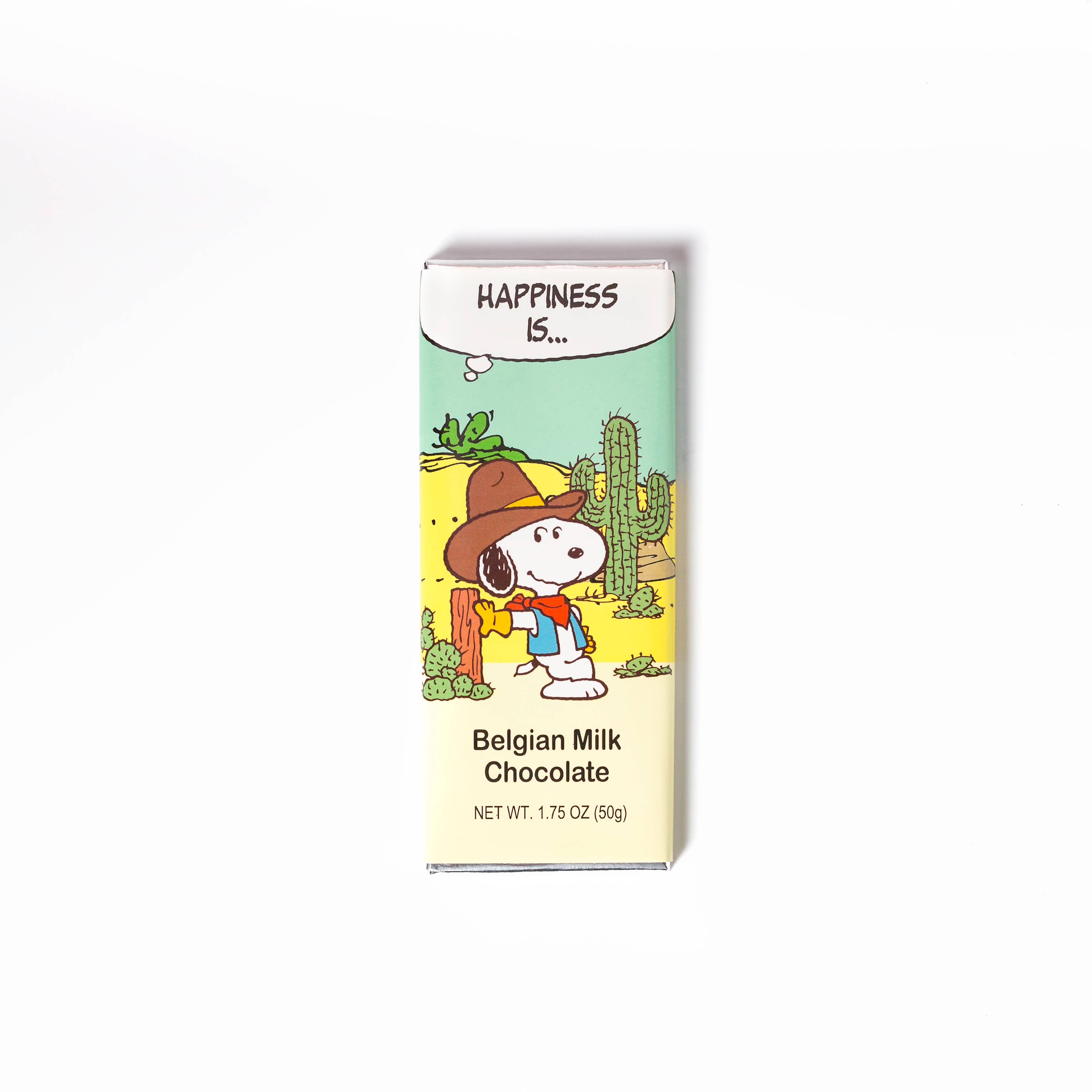 Astor Chocolate Corp. - Wholesale Chocolate Bar - Peanuts Travel 1.75Oz Snoopy Cowboy Milk Chocolate Bar