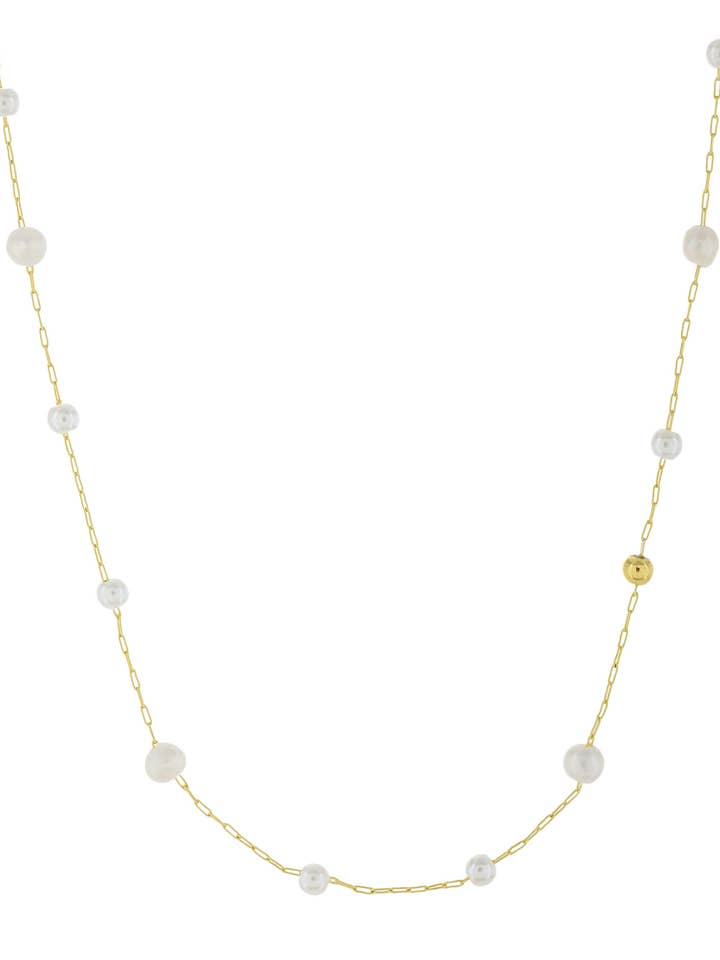 COL87058 Pearl Gold NK for wholesale by Le Glitz Collection