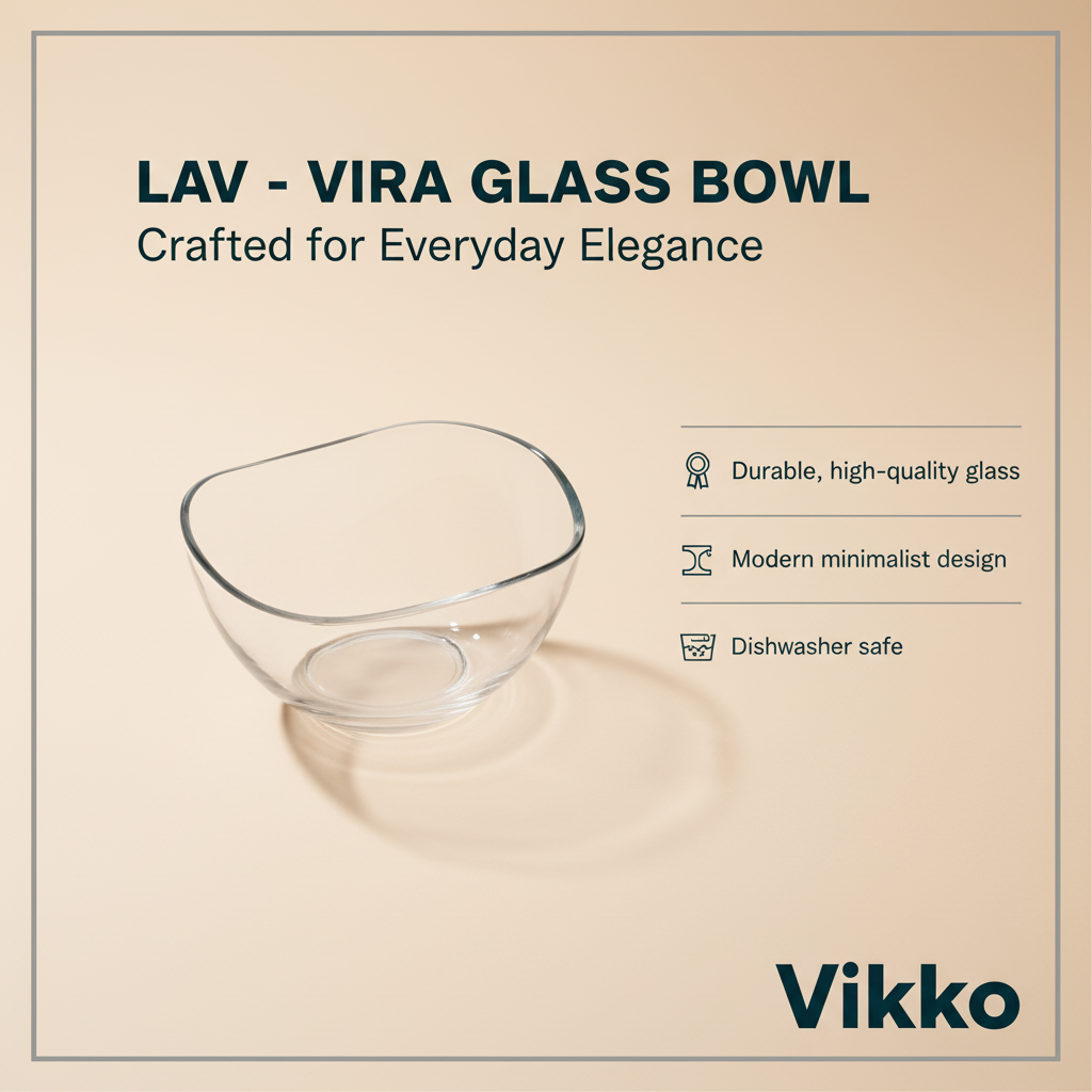 Kadra Kitchenware – wholesale Bowl – Lav - Vira Glass Bowl3