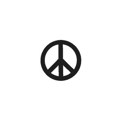 4" PEACE SIGN WINDOW STICKER for wholesale by Gypsy Rose