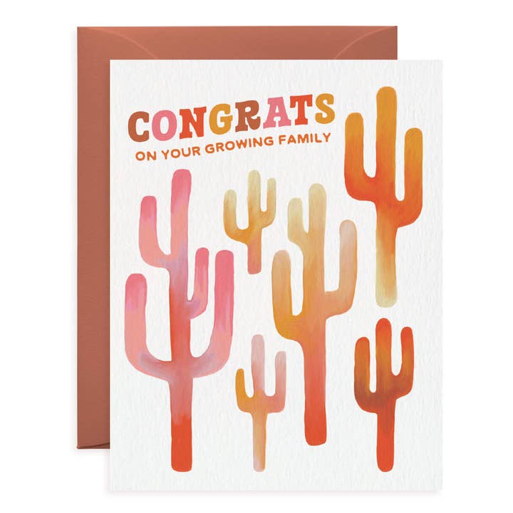 Cacti Family Card for wholesale by O.O.M.F. Creative