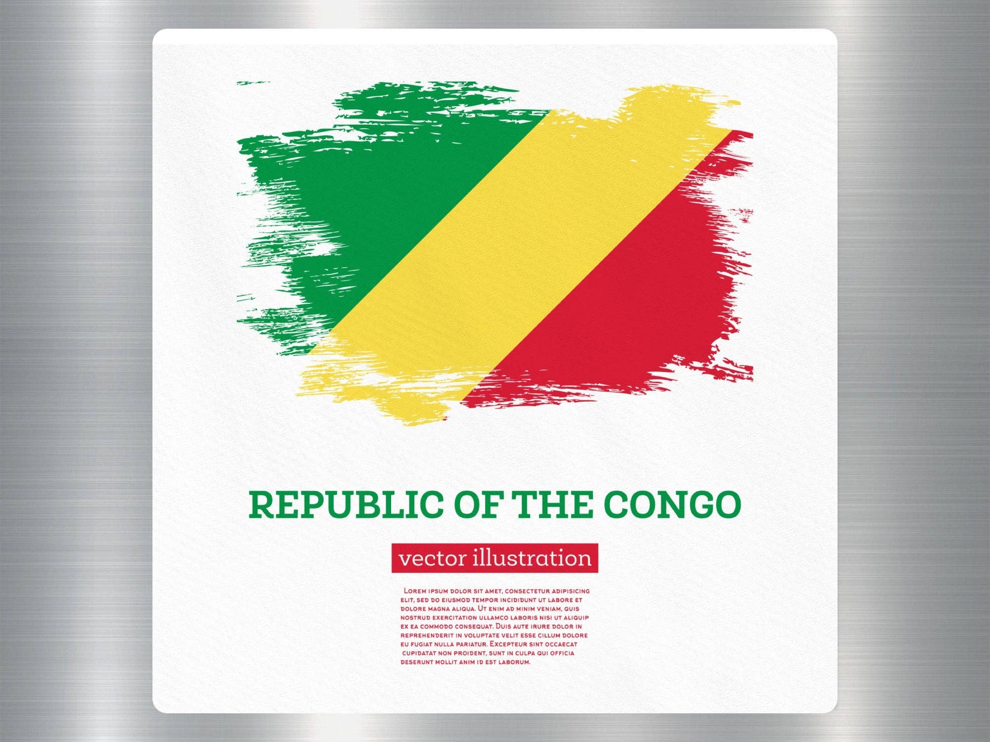 GraffMerch.com - Vente Autocollant - Autocollant de voyage de la République du Congo0