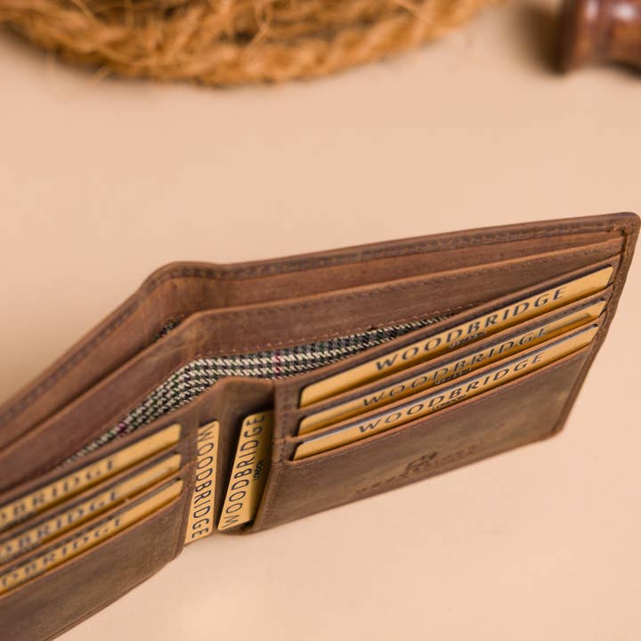 Redbrick - Wholesale Wallet - Men's - Woodbridge Men's Bifold Rustic Brown Leather Wallet