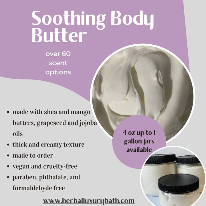 Herbal Love Creations- Luxury Bath and Body - Wholesale Body Balm/Butter - Half Gallon Soothing Whipped Body Butter2
