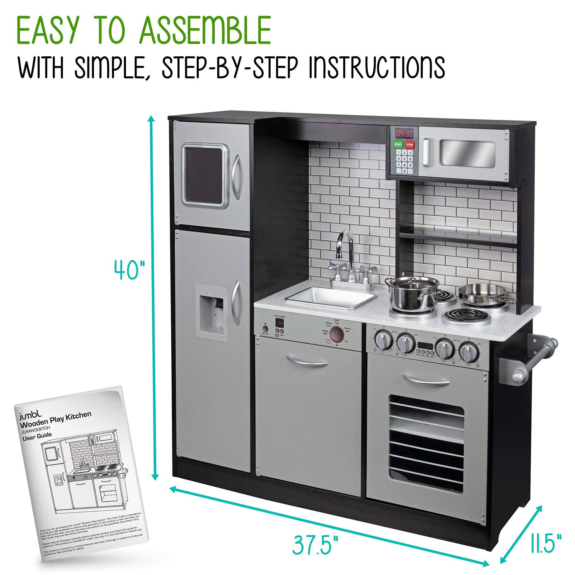 Jumbl - Wholesale Toy Set - Kids - Kids Kitchen Set, Wooden Kitchen Playset with Accesories1