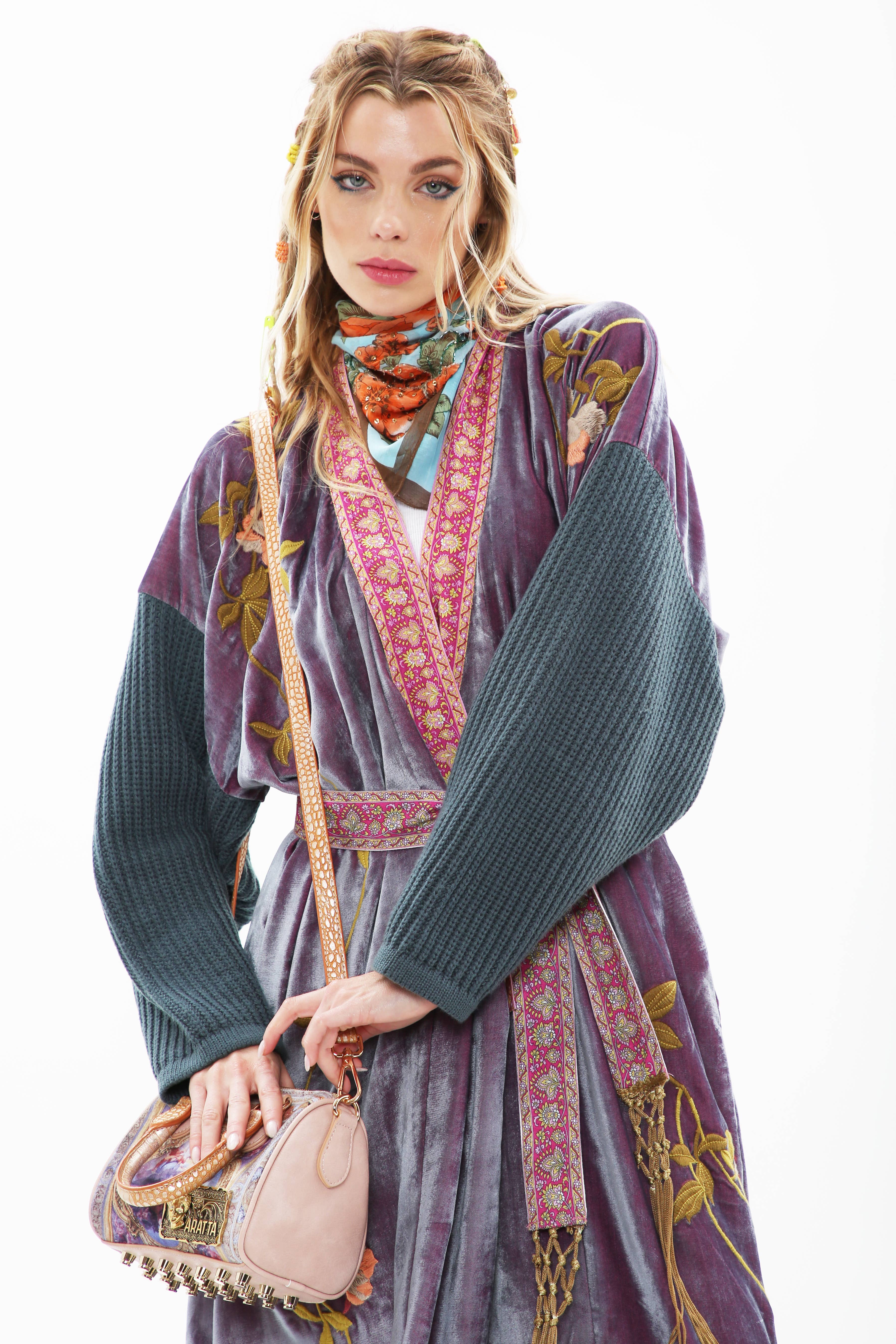 Grape Jam Something Magical Velvet Coat for wholesale on Faire7