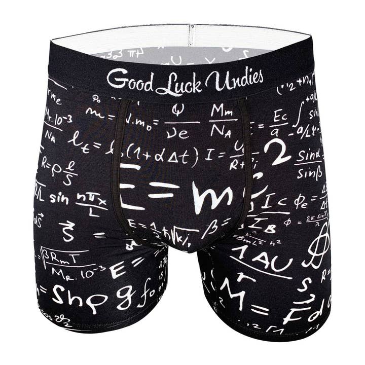 Men's Math Equations Underwear for wholesale by Good Luck Sock