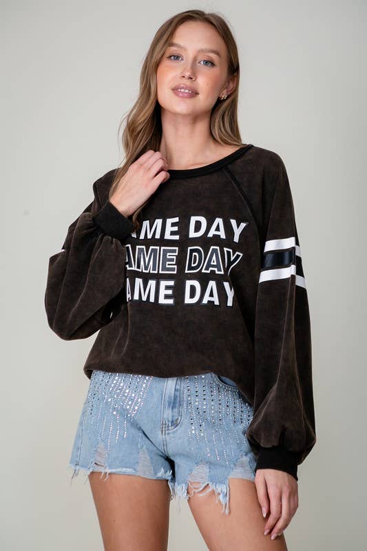 Vanilla Monkey – Camisola gráfica - Mulher por atacado – Game Day Ready Top2