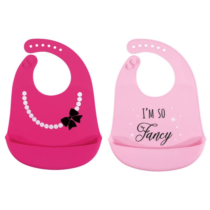 BabyVision - Wholesale Bib - Baby - Hudson Baby Silicone Bibs, Fancy