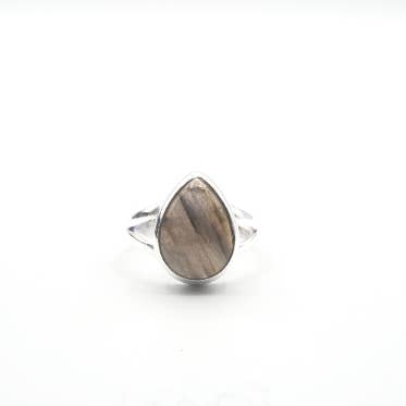Bague en argent sterling en labradorite naturelle pour la vente par GTG Gems Corp