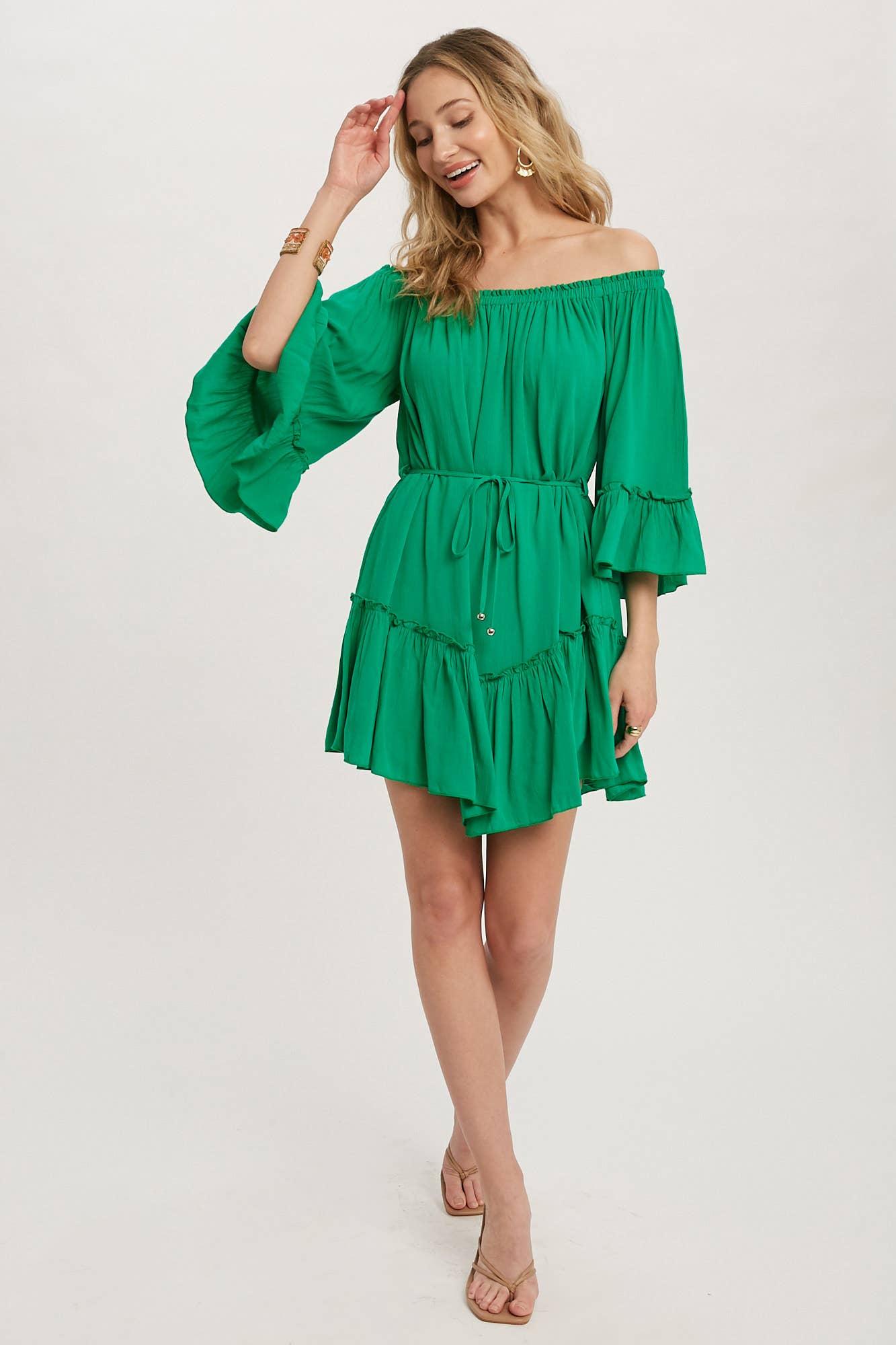 Bluivy - Wholesale Dress - Women's - RUFFLED SOLID BOHO DRESS15