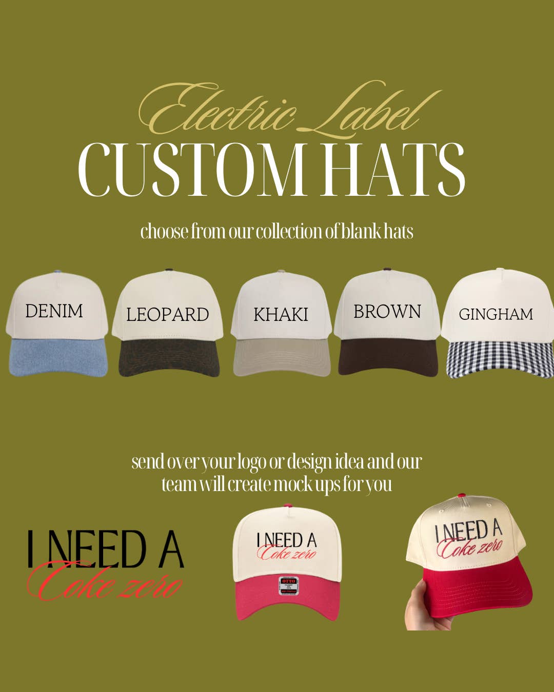 Electric label - Wholesale Trucker Hat - Unisex - Custom Embroidered Hats