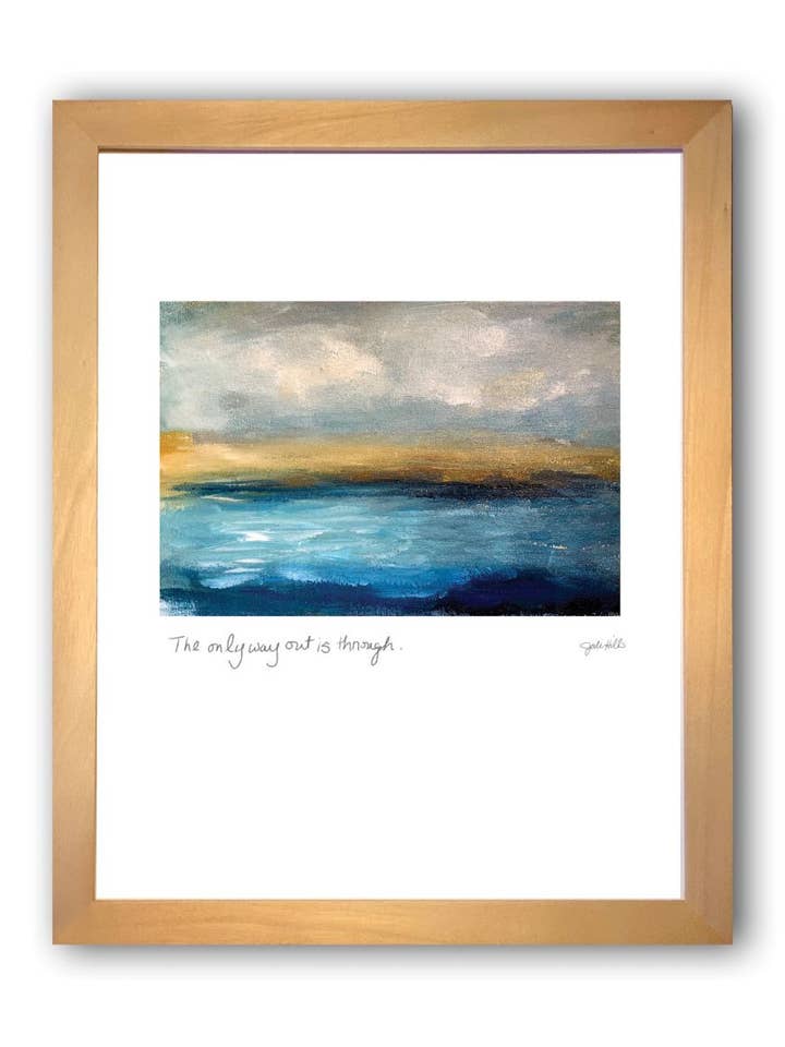 l'unica via d'uscita è attraverso ⎮ Blue Mind Art Print per la vendita all'ingrosso da parte di Studio J by Jodi Hills