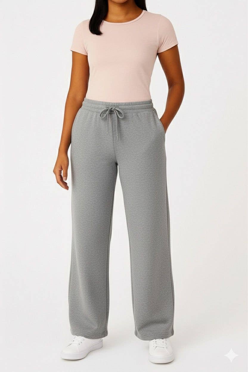 Galaxy By Harvic - Wholesale Lounge Sweatpants/Joggers - Women's - Women's Heavyweight Wide Leg Loose-Fit Fleece Sweatpants1