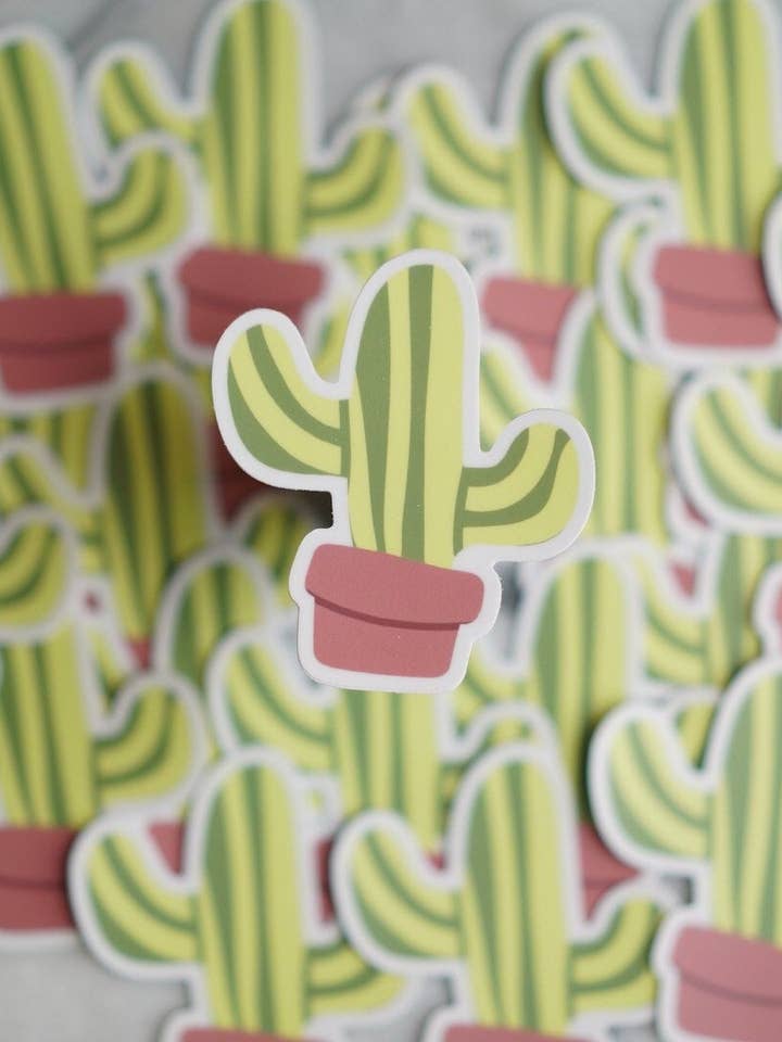 Autocollant Cactus pour la vente par Alex Daley Designs