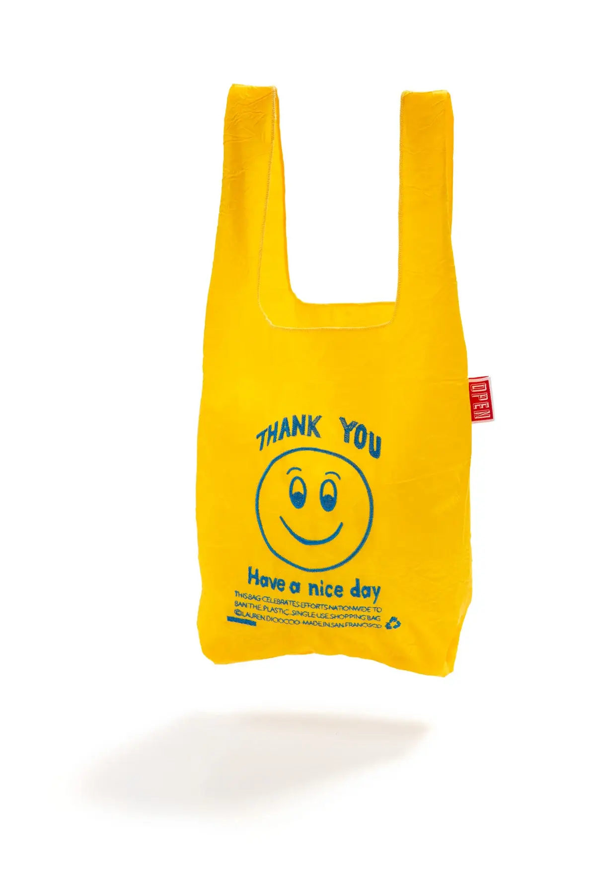 OPEN EDITIONS - Wholesale Grocery/Shopping Bag - Thank You Tote // Smile on Yellow // Lauren DiCioccio1