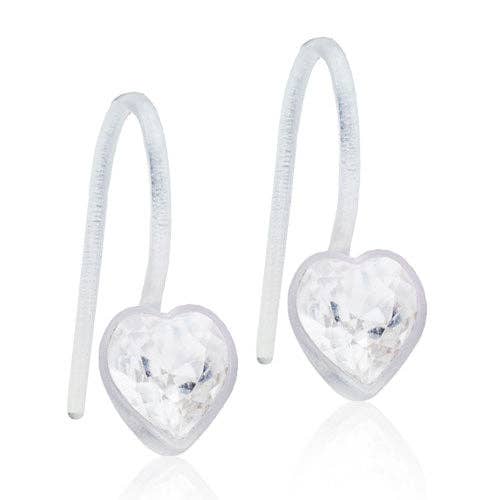 Medical Plastic Fixed Heart 6mm Earrings for wholesale by Blomdahl (Australia)