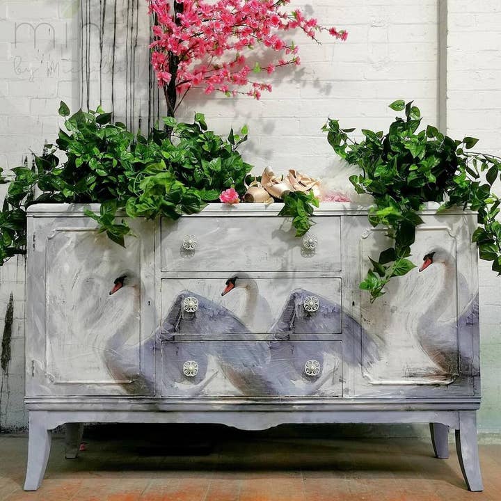 Mint by Michelle - Wholesale Craft supplies - White Swan Mint Decoupage Paper4