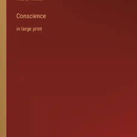 Books by splitShops - Wholesale Book - Adult - Conscience: in large print - Paperback