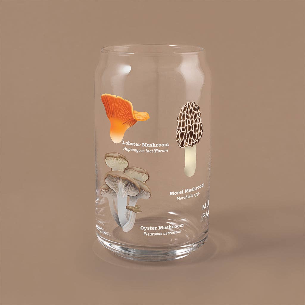 NARBO - Wholesale Drinking Glass/Cup - THE CAN Naturalist - Mushrooms of PNW , 16oz2