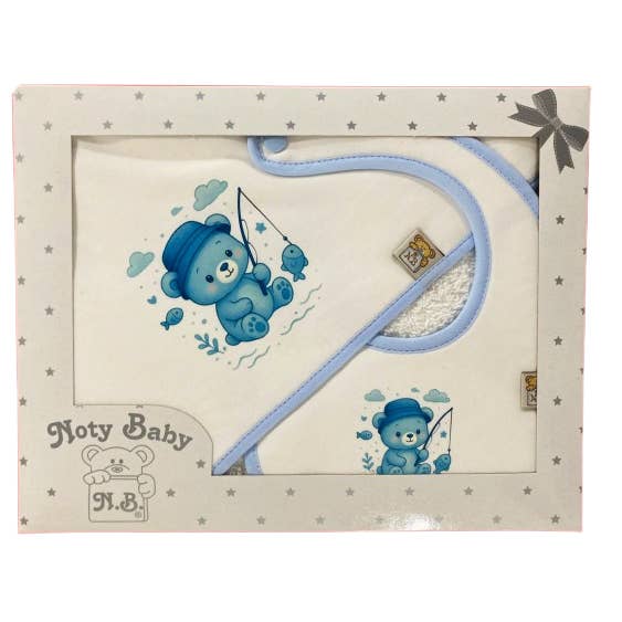 Set van badhanddoek met capuchon en slabbetje voor baby voor wholesale door Noty Baby