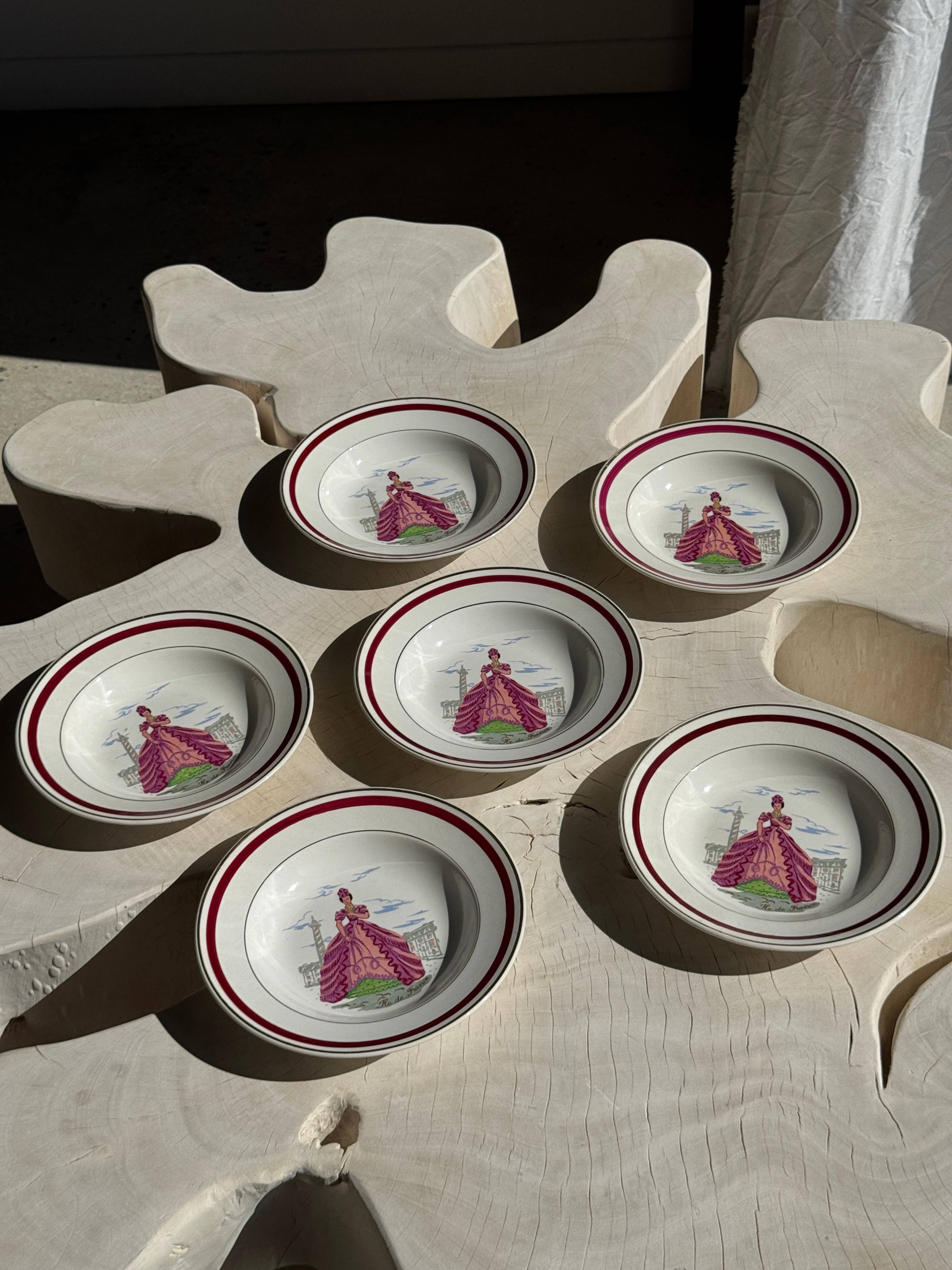 Office Objets - Wholesale Dinner Plate - Set of 6 Ile de France deep plates D22.515