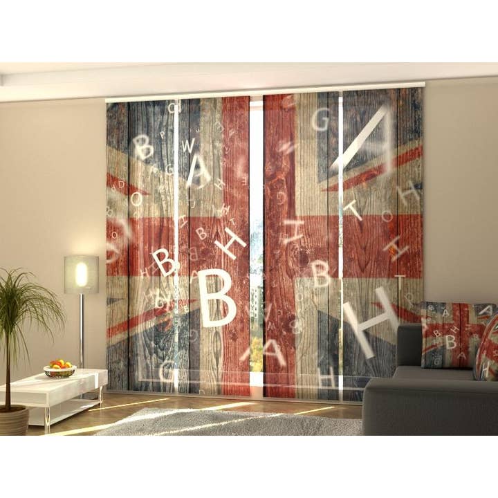 Set of 4 English Flag Panel Curtains for wholesale by IlyDecor