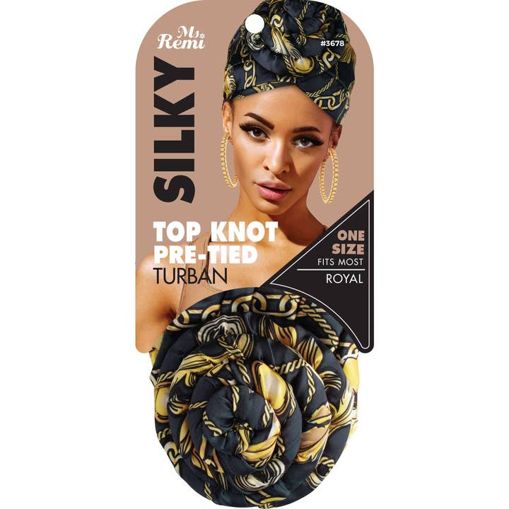Annie International, Inc. - Wholesale Head Scarf - Women's - Ms. Remi Silky Top Knot Pre-Tied Turban Head Wrap2