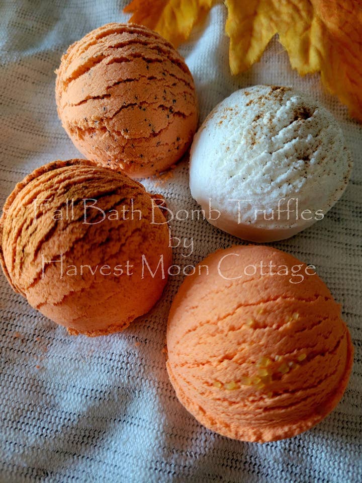 Fall Bath Bomb Truffles 2 Pack for wholesale by Harvest Moon Cottage Bath and Body
