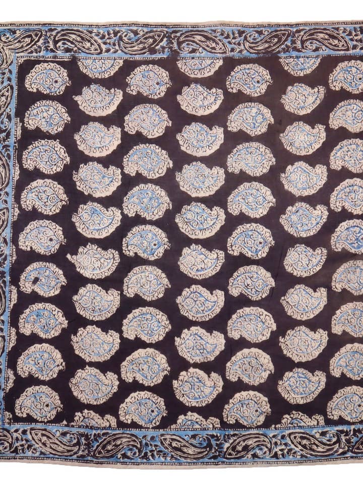 Nocturnal Paisley - Bandana in cotone Kalamkari (KK1452) per la vendita all'ingrosso da parte di White Lotus Fashions