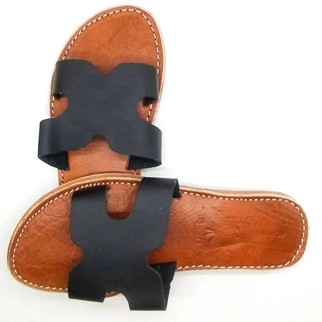 Sandalias de cuero marroquíes hechas a mano, sandalias de cuero para mujer para venta al por mayor de LaMaisonBerbere