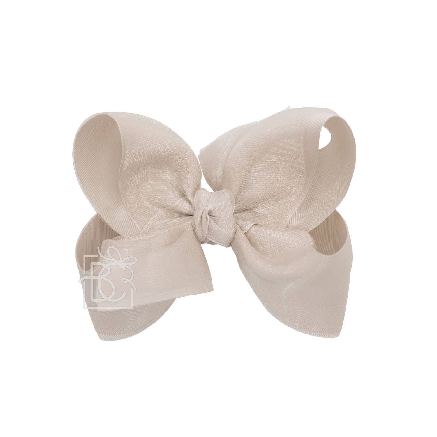 Beyond Creations, LLC – wholesale Hair bow – Kids – LAYERED ORGANZA/GROSGRAIN BOW ON CLIP54