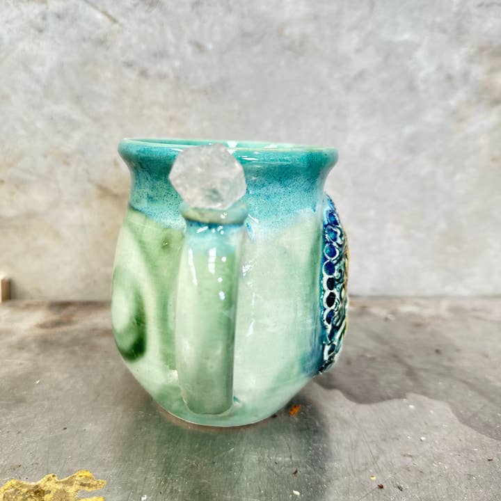 Carys Martin Ceramics - Wholesale Coffee mug - Ocean Goddess Quartz Crystal Mug1