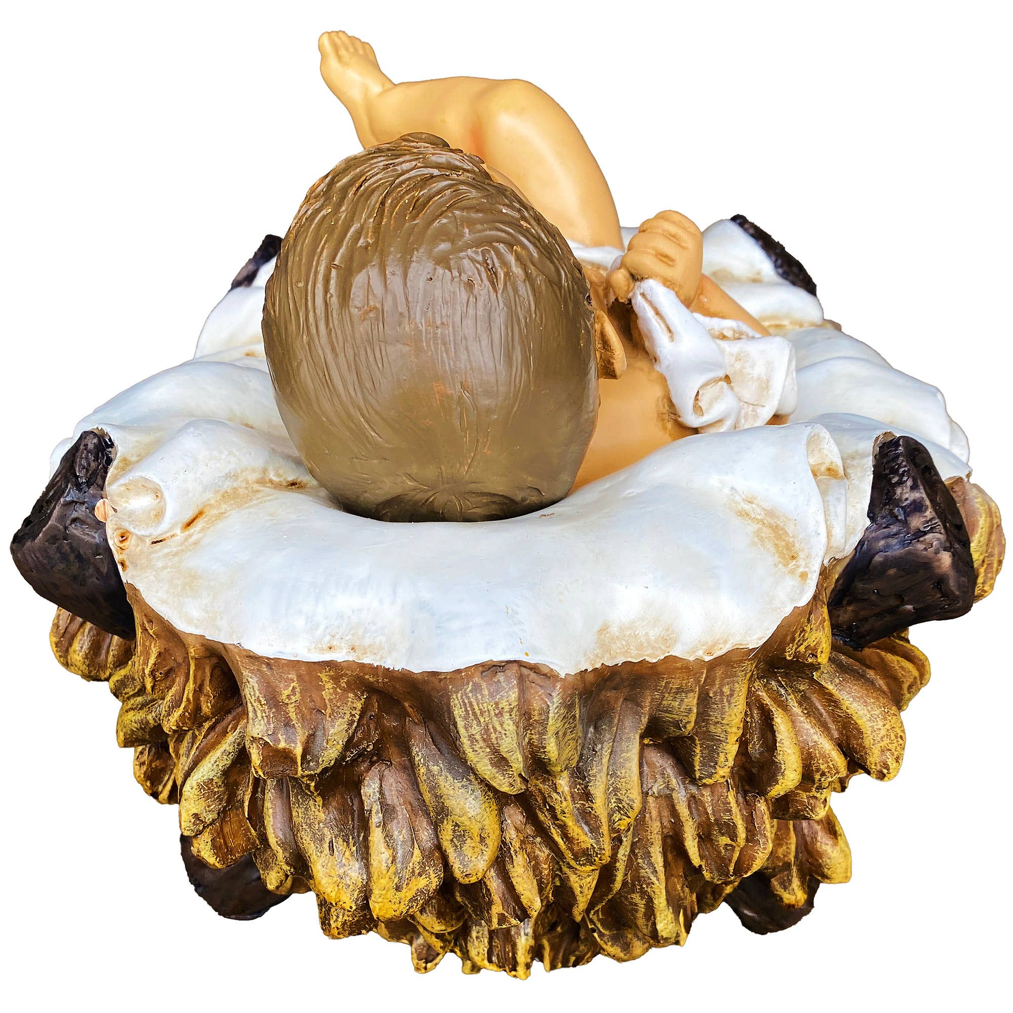 Santa’s Workshop Inc. - Wholesale Nativity Scene Decor - 12 Piece Outdoor Nativity Set with Solid Wood Creche12