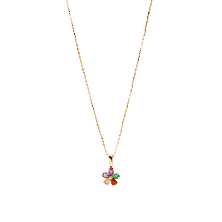Colar Margaisy Rainbow Charm em Pretty Box Chain por atacado de Amorcito