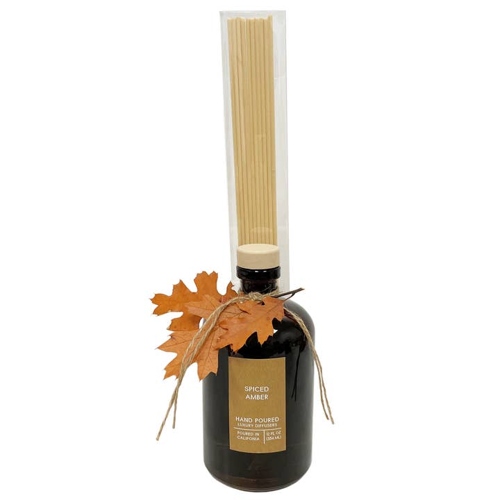 SAMPLE Spiced Amber Botanical Tie Reed Diffuser for wholesale by Andaluca