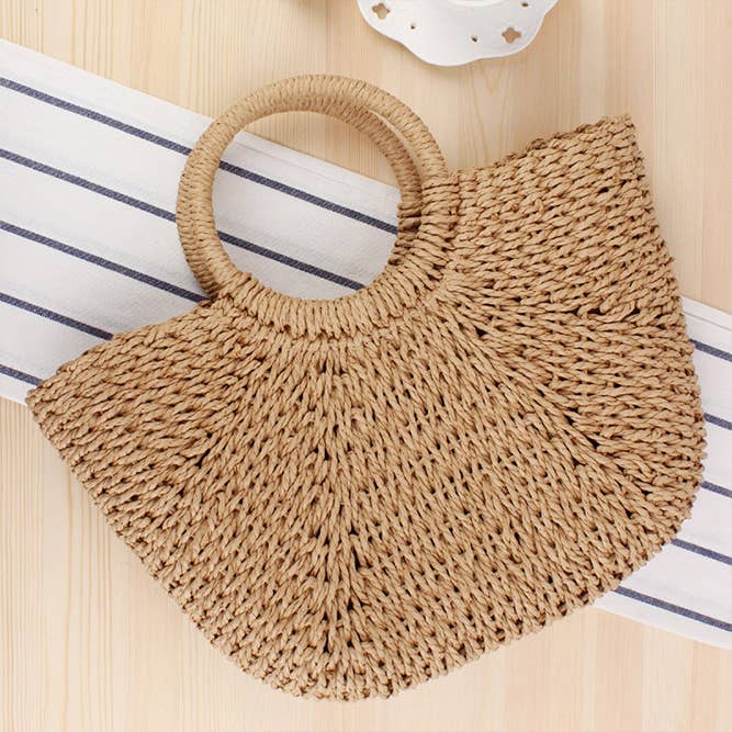 UNISHE - Wholesale Beach Bag - ACC1372 Hand Knitting Casual Summer Beach Straw Bag