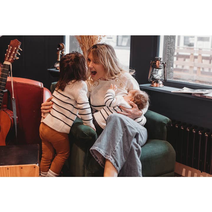 You&Milk - Wholesale Knit Sweater - Women's - Nursing Marinière Sweater - La Mèrinière