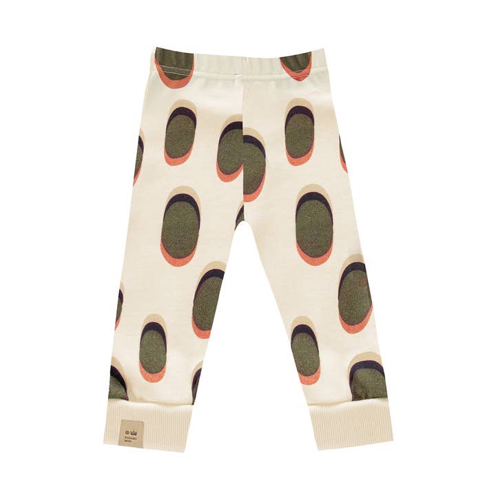 Jersey Leggings With Rib Cuff - Cream for wholesale by OMAMImini