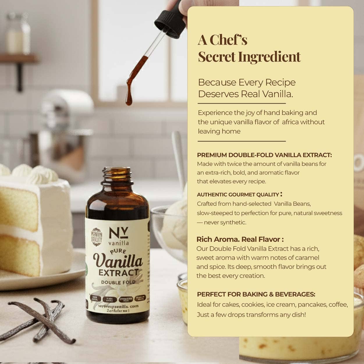 Akshit - Vente Extrait de vanille/fruit - Gousses de vanille de qualité A, gousses de vanille entières premium de 6" à 8".6