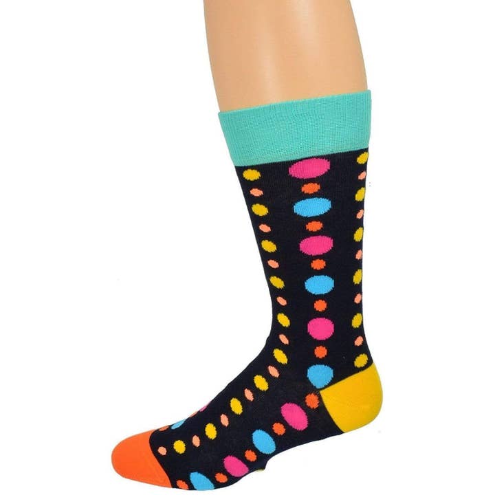 Wear Sierra - Wholesale Socks - Men's - Men's Colorful Crew Socks in Combed Cotton (3 Pair Pack)