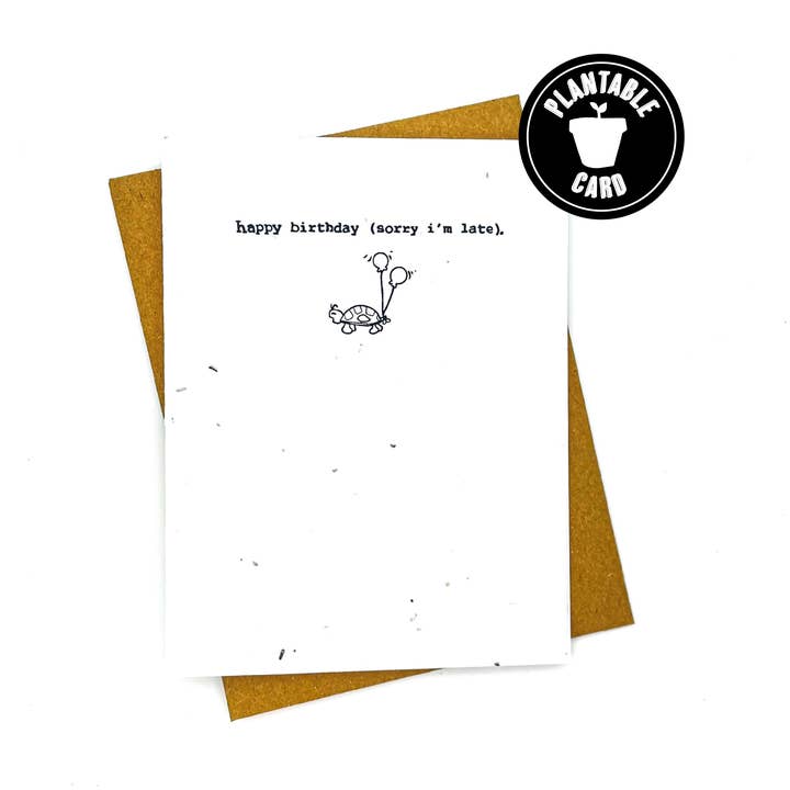 Happy Belated Birthday Card for wholesale by Cato & Company