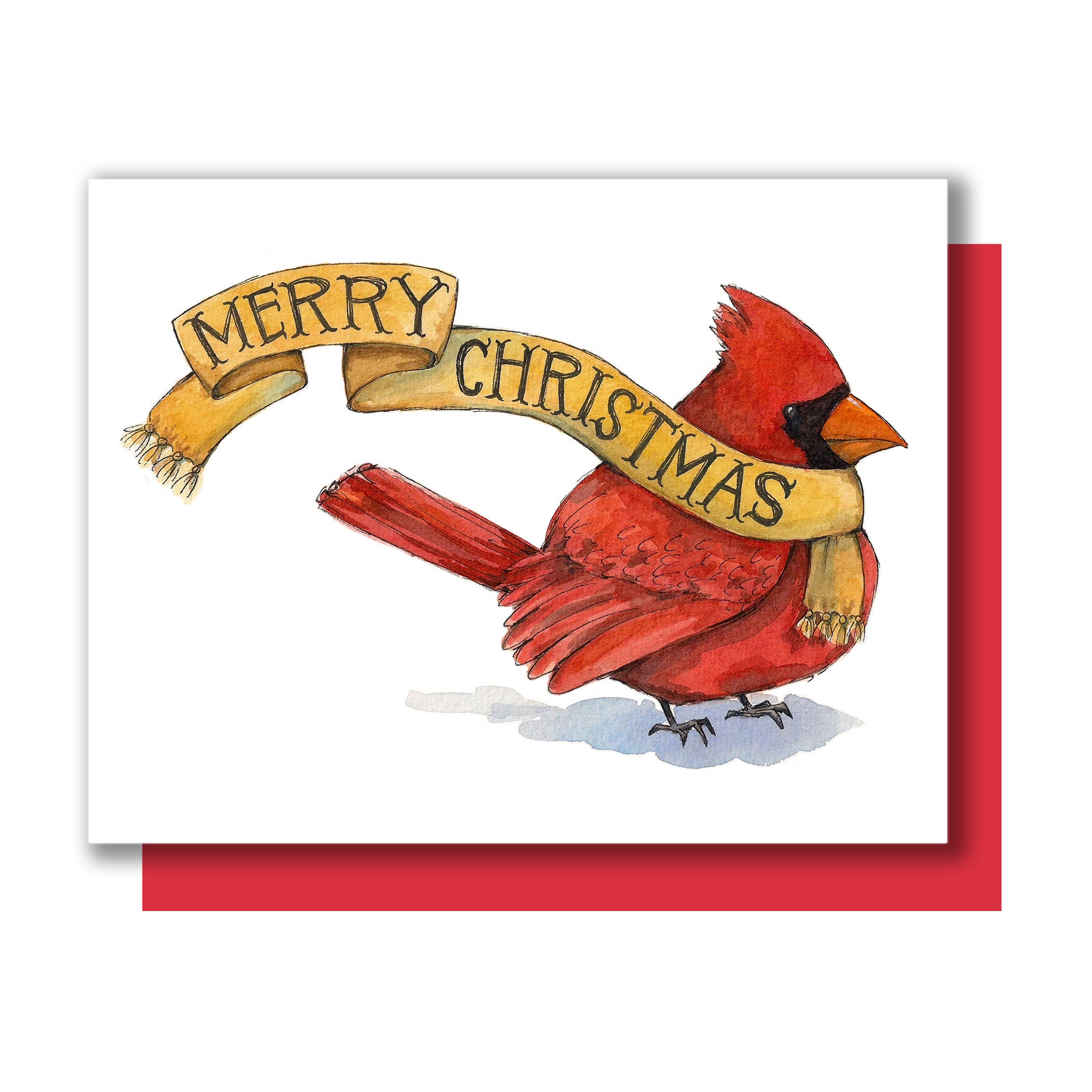 Paper Wilderness - Wholesale Christmas Card - Merry Christmas Cardinal Card BOXED SET of 80