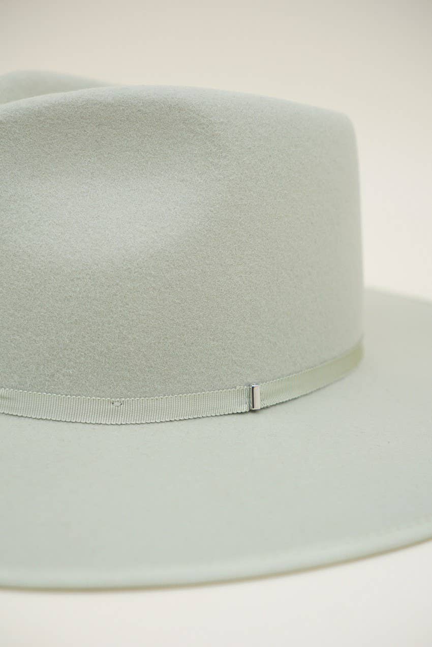 Olive & Pique - Wholesale Fedora - Unisex - GABRIEL - 100% Wool Felt Structed Rancher, Satin Lined, Sage2