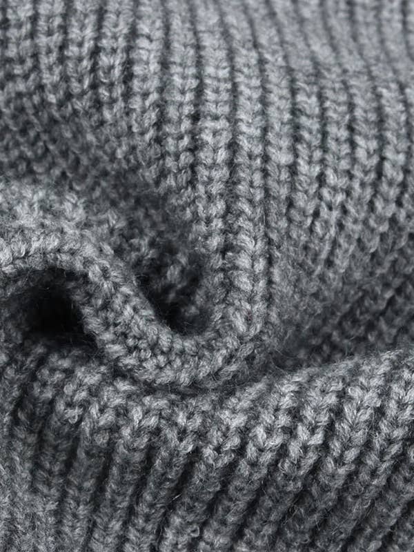 HIDDENBRAND - Wholesale Dress - Women's - Round-Necked Panelled Long-Sleeved Knitted Dress16