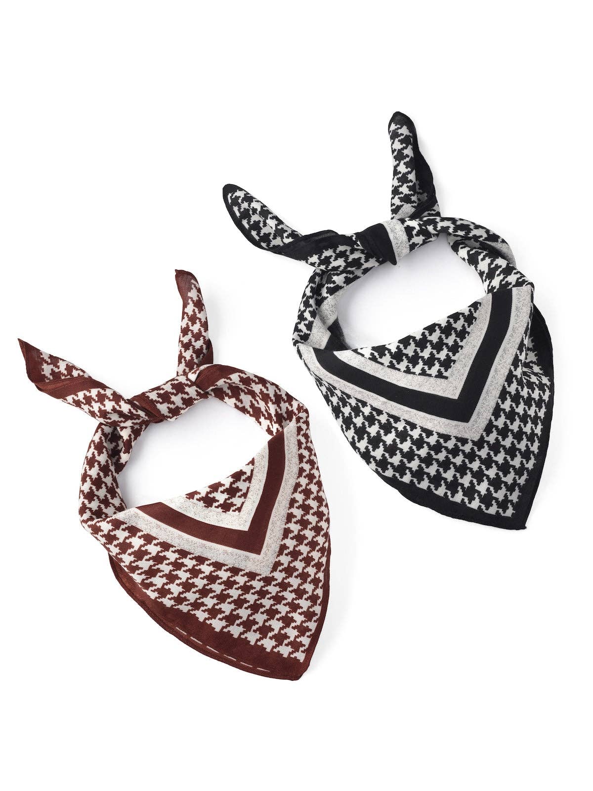 Funkyrel® Atzbranding Limited - Vendita all'ingrosso Sciarpa - Donna - Scarvii - Sciarpa quadrata classica pied de poule10