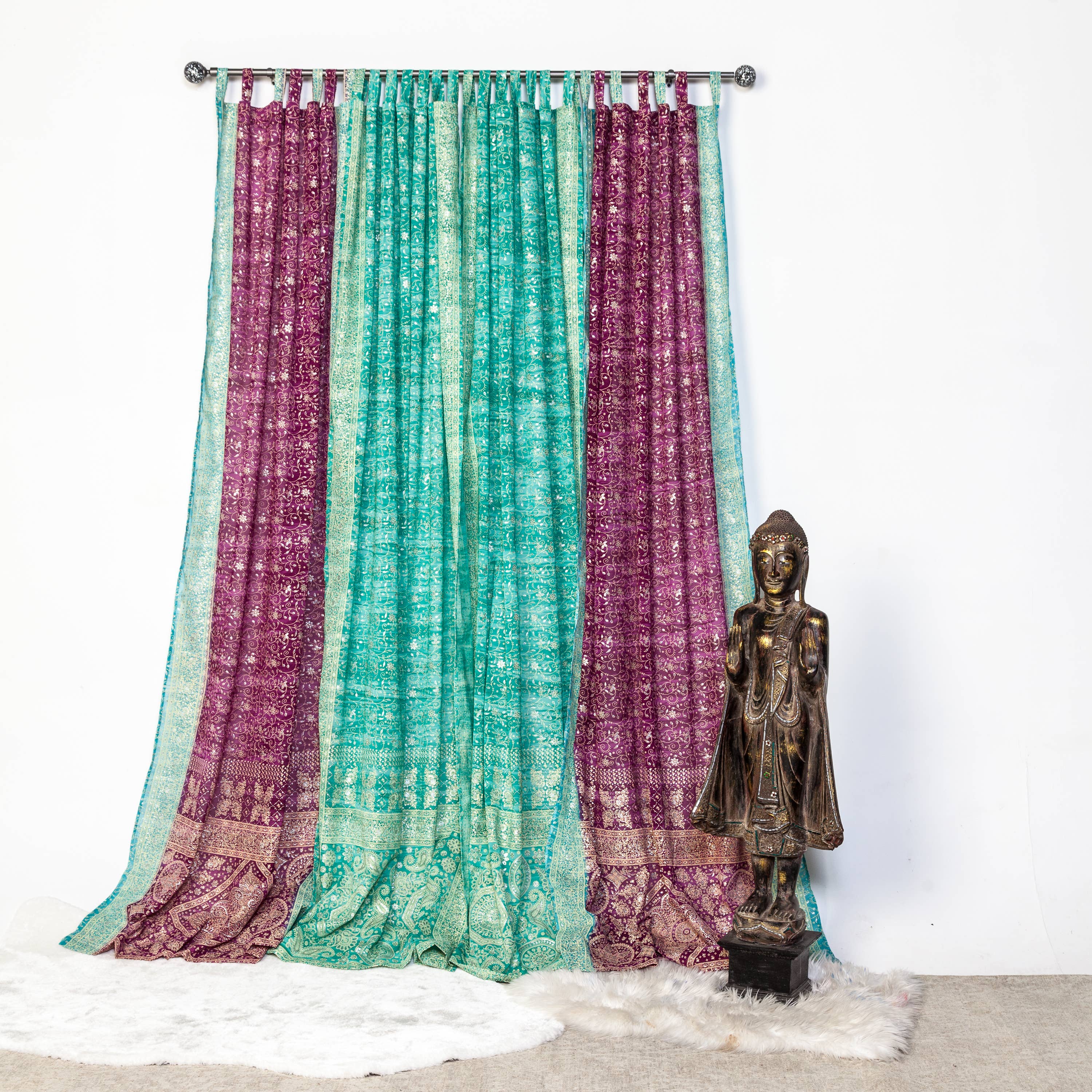 Colors By Padmini – Cortina por atacado – Cortinas Sari Filtrantes de Luz nas Cores do Ano5