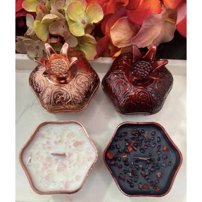 Sacred Lore - Wholesale Jar/Filled Candle - Persephone Pomegranate Candle, Rose Gold Soy Candle4